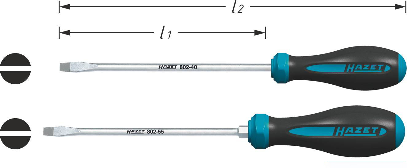 Tua vít dẹt 5.5mm Hazet 802-55