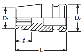 Đầu tuýp bông Koken 13405A-1/4