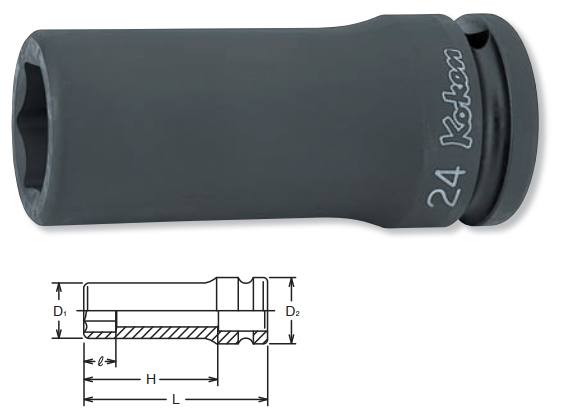 Tuýp đen 3/4 Koken 16300M-46