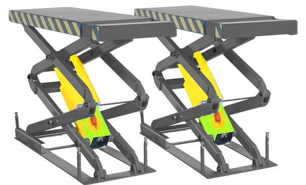 Cầu nâng cắt kéo dạng xếp 3 tấn