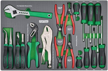 Tủ dụng cụ đồ nghề sửa chữa 7 ngăn 214pcs Toptul GE-21407