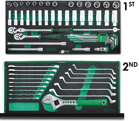 Tủ dụng cụ 4 ngăn 82 chi tiết Toptul GCAZ0047