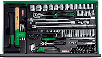 Tủ đồ nghề sửa chữa 7 ngăn 157 chi tiết Toptul GCAJ0107