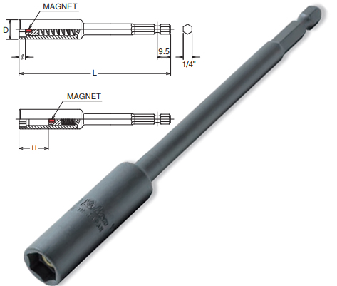 Đầu mũi vít 1/4 Koken 113-100.10