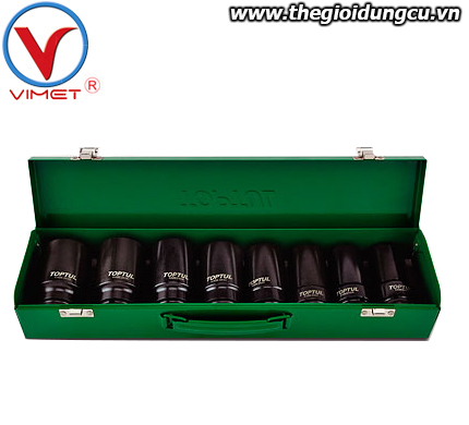 Bộ đầu tuýp lục giác dài đen 3/4 inch 8 món toptul GDAD0807