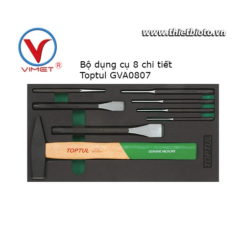 Bộ búa đột và đục 8 chi tiết Toptul GVA0807