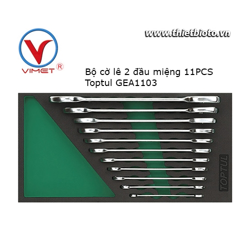 Bộ cờ lê 2 đầu miệng 11 chi tiết Toptul GVA1103