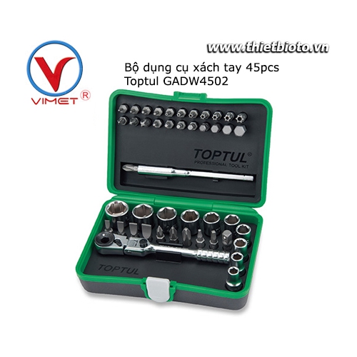 Bộ đồ nghề xách tay 45pcs Toptul GADW4502