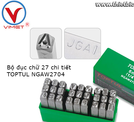 Bộ đục chữ 27 chi tiết Toptul NGAW2704