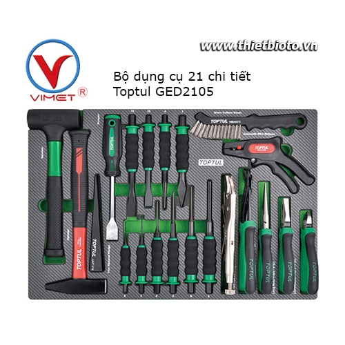 Bộ dụng cụ 21 chi tiết Toptul GED2105