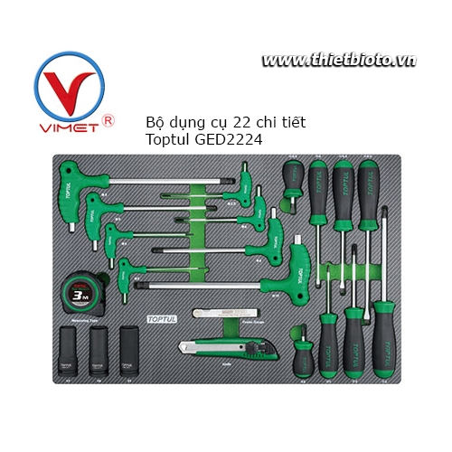 Bộ dụng cụ 22 chi tiết Toptul GED2224