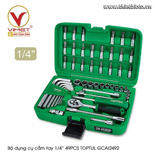Bộ dụng cụ cầm tay 1/4” 49PCS TOPTUL GCAI2492