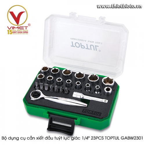 Bộ dụng cụ cần xiết đầu tuýt lục giác 1/4\