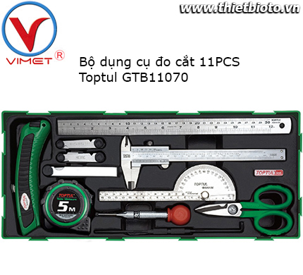 Bộ dụng cụ đo cắt 11 chi tiết Toptul GTB1107