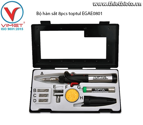 Bộ dụng cụ hàn chì 8pcs toptul EGAE0801