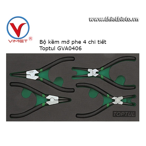 Bộ kềm mở phe 4 chi tiết Toptul GVA0406