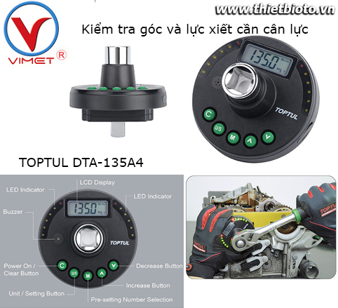 Đồng hồ đo góc và lực xiết Toptul DTA-135A4