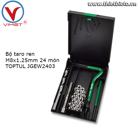 Bộ taro ren M8x1.25mm 24 món TOPTUL JGEW2403