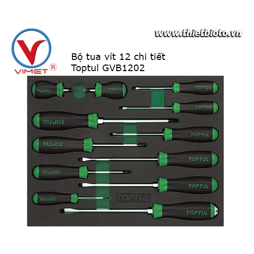 Bộ tua vít 12 chi tiết Toptul GVB1202