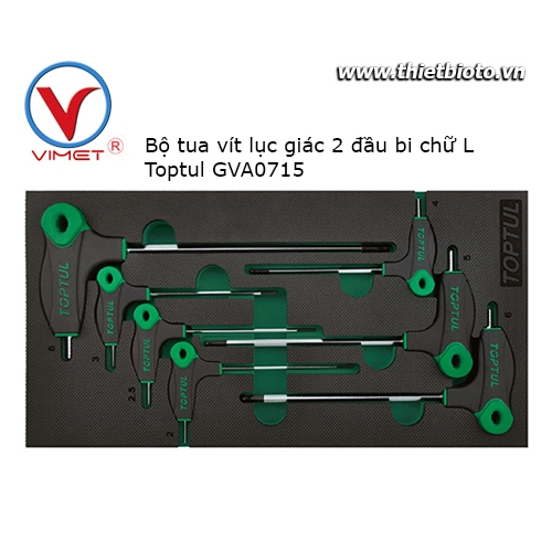 Bộ tua vít lục giác 2 đầu bi chữ L Toptul GVA0715