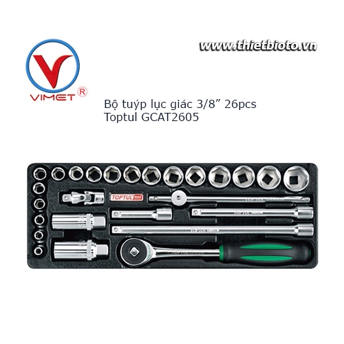 Bộ tuýp vặn bu lông Toptul GCAT2605