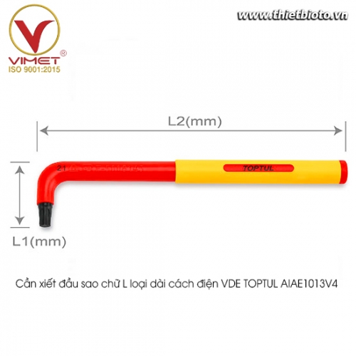Cần xiết đầu sao chữ L loại dài cách điện VDE TOPTUL AIAE1013V4