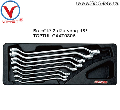 Bộ cờ lê 2 đầu vòng 8 chi tiết TOPTUL GAAT0806