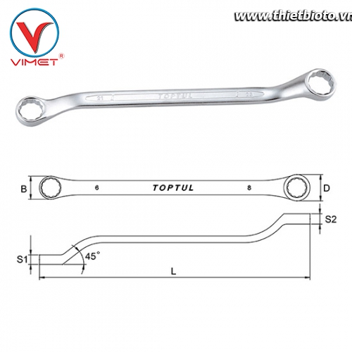Cờ lê 2 đầu vòng toptul AAEH1921