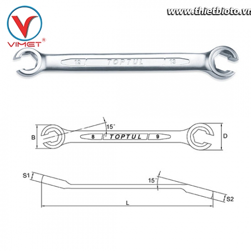 Cờ lê đầu mở 12x14mm TOPTUL AEEA1214