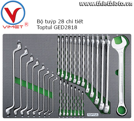 Bộ cờ lê vòng miệng 28 chi tiết Toptul GED2818