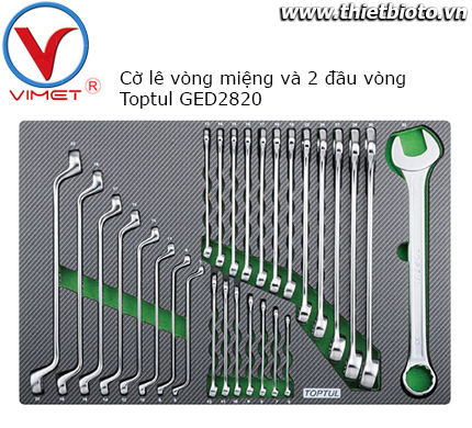 Bộ cờ lê vòng miệng 28 chi tiết Toptul GED2820