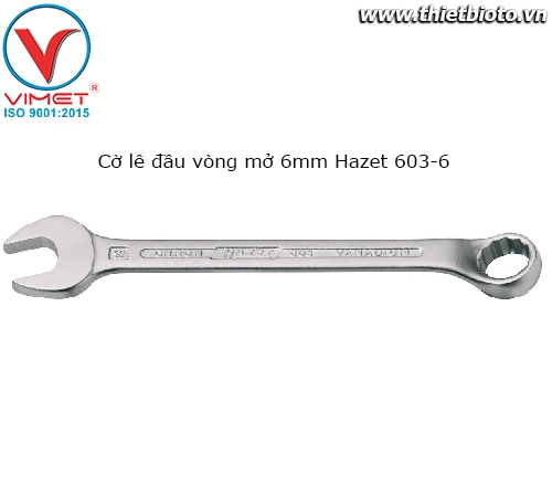 Cờ lê đầu vòng mở 6mm Hazet 603-6