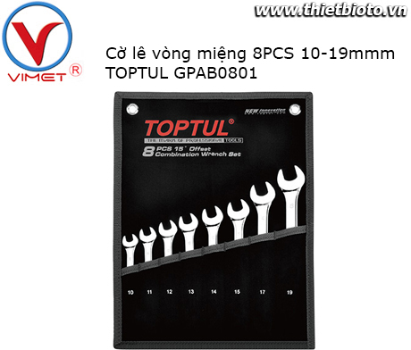 Bộ cờ lê vòng miệng 8PCS Toptul GPAB0801