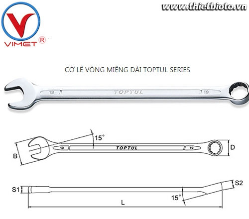 Cờ lê vòng miệng dài 13mm TOPTUL AAEL1313