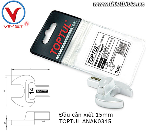 Đầu cần xiết 15mm TOPTUL ANAK0315