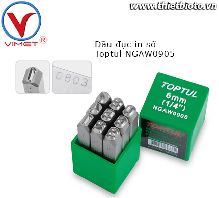 Đầu đục số 9 chi tiết Toptul NGAW0905