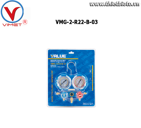Bộ đồng hồ nạp gas lạnh Value VMG-2-R22-B-03