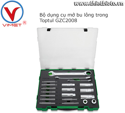 Bộ dụng cụ mở bu lông trong Toptul GZC2008
