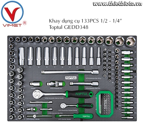 Khay đồ nghề 133PCS Toptul GEDD348