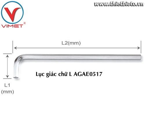 Lục giác chữ L (dài) 5mm TOPTUL AGAE0517