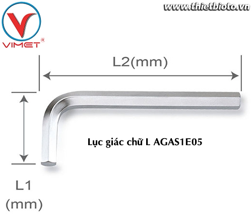 Lục giác chữ L (ngắn) 1.5mm TOPTUL AGAS1E05