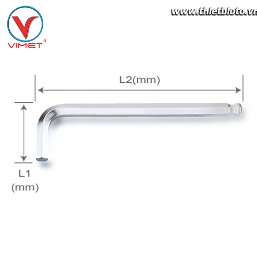 Lục giác L 1 đầu bi 12mm Toptul AGBL1220