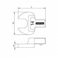Đầu cần xiết lực 32mm Toptul ANAK0132