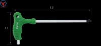 Lục giác L 1 đầu bi 8mm TOPTUL AGCA0828