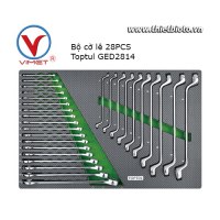 Bộ cờ lê vòng miệng và 2 đầu vòng 28 chi tiết Toptul GED2814