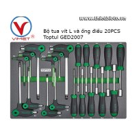 Bộ ống điếu chữ L 20 chi tiết Toptul GED2007