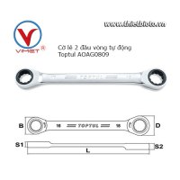 Cờ lê 2 đầu vòng tự động Toptul AOAG0809