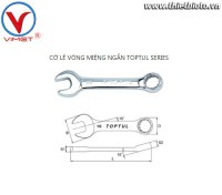 Cờ lê vòng miệng ngắn 7/16 TOPTUL ACAF1414