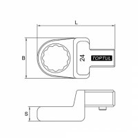 Đầu cần xiết lực 29mm Toptul ANAR0129