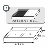 Khay đồ nghề trong tủ đồ nghề Toptul GVB0701